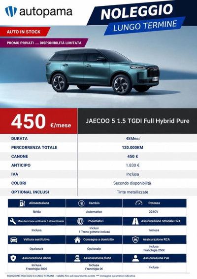 Jaecoo Jaecoo 5 SHS-H 1.5 tgdi hev Pure auto nuova