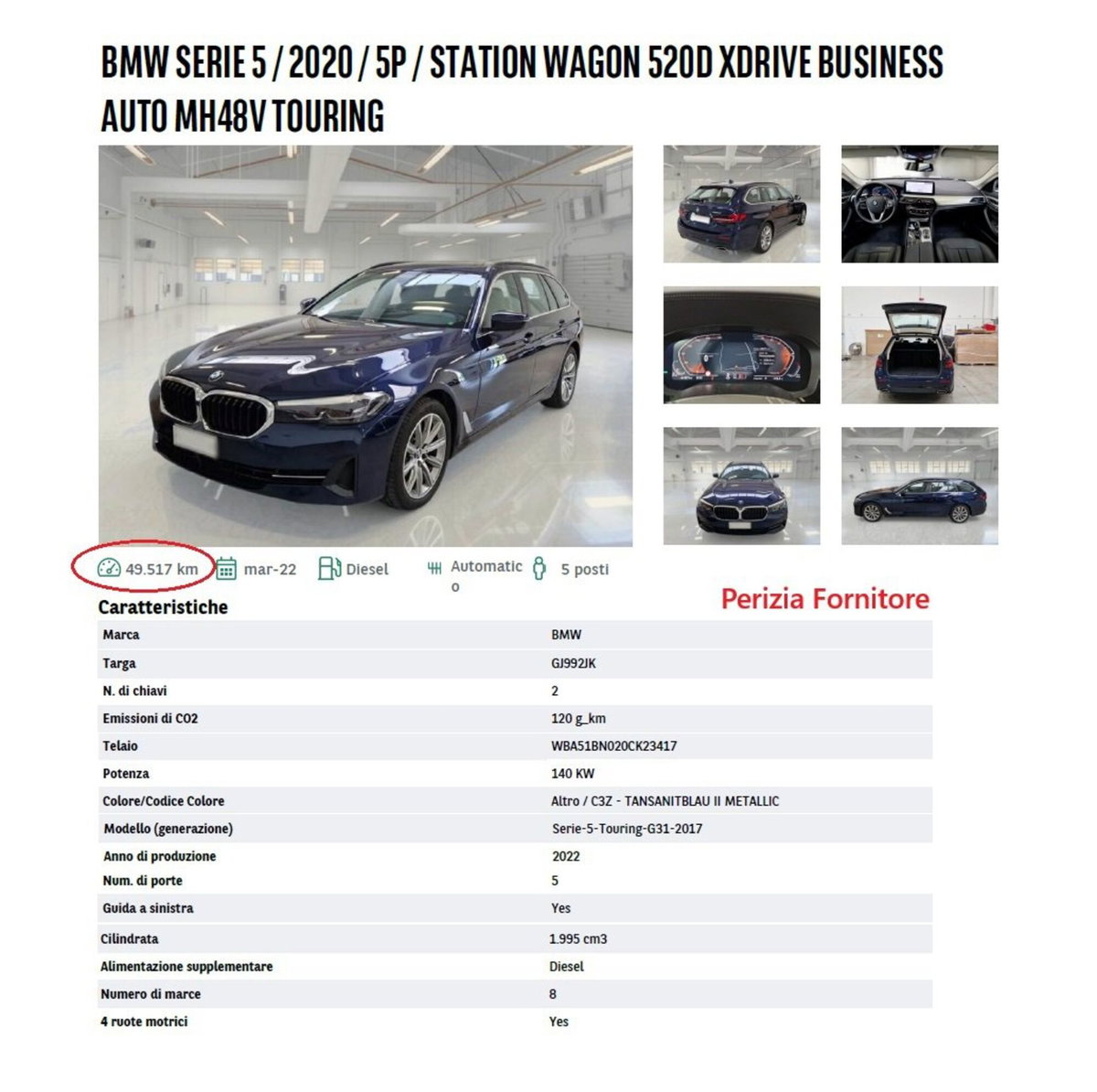 BMW Serie 5 Touring 520d 48V xDrive  Msport (14)