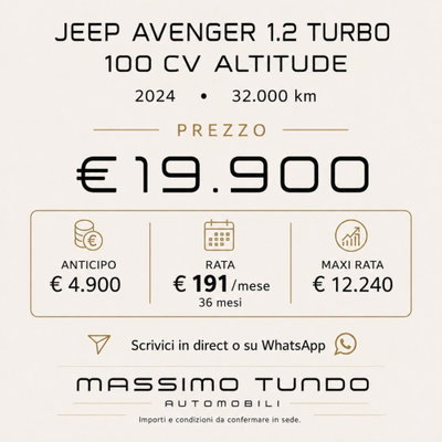 Jeep Avenger 1.2 turbo Altitude fwd 100cv (20)