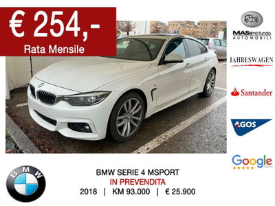 BMW Serie 4 Gran Coupé 418d  Msport usata