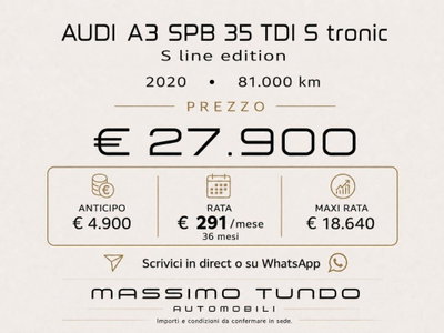 Audi A3 Sportback 35 TDI S tronic S line edition (7)