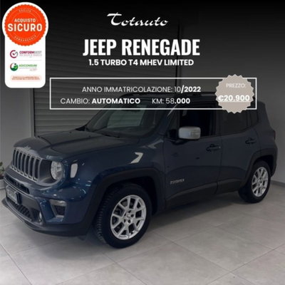 Jeep Renegade 1.5 Turbo T4 MHEV Limited usata