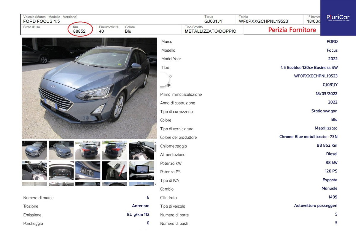 Ford Focus Station Wagon 1.5 EcoBlue 120 CV automatico SW Active Co-Pilot (14)