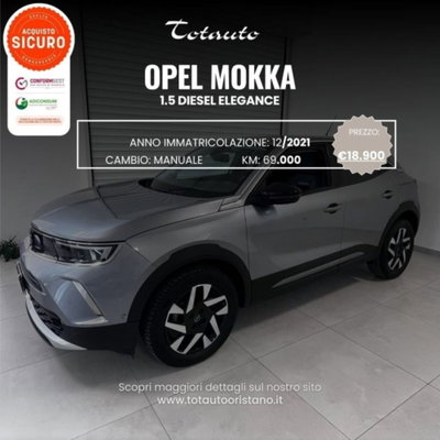 Opel Mokka 1.5 diesel Elegance usata