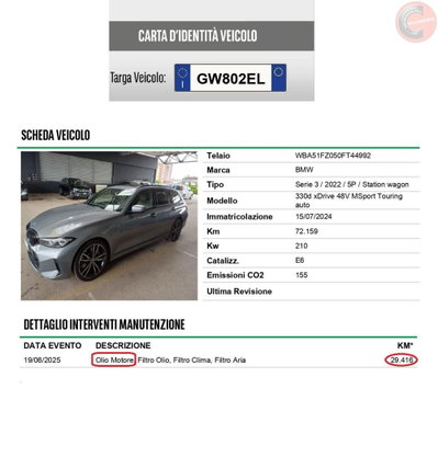 BMW Serie 3 Touring 330d  mhev 48V xdrive MSport auto (14)