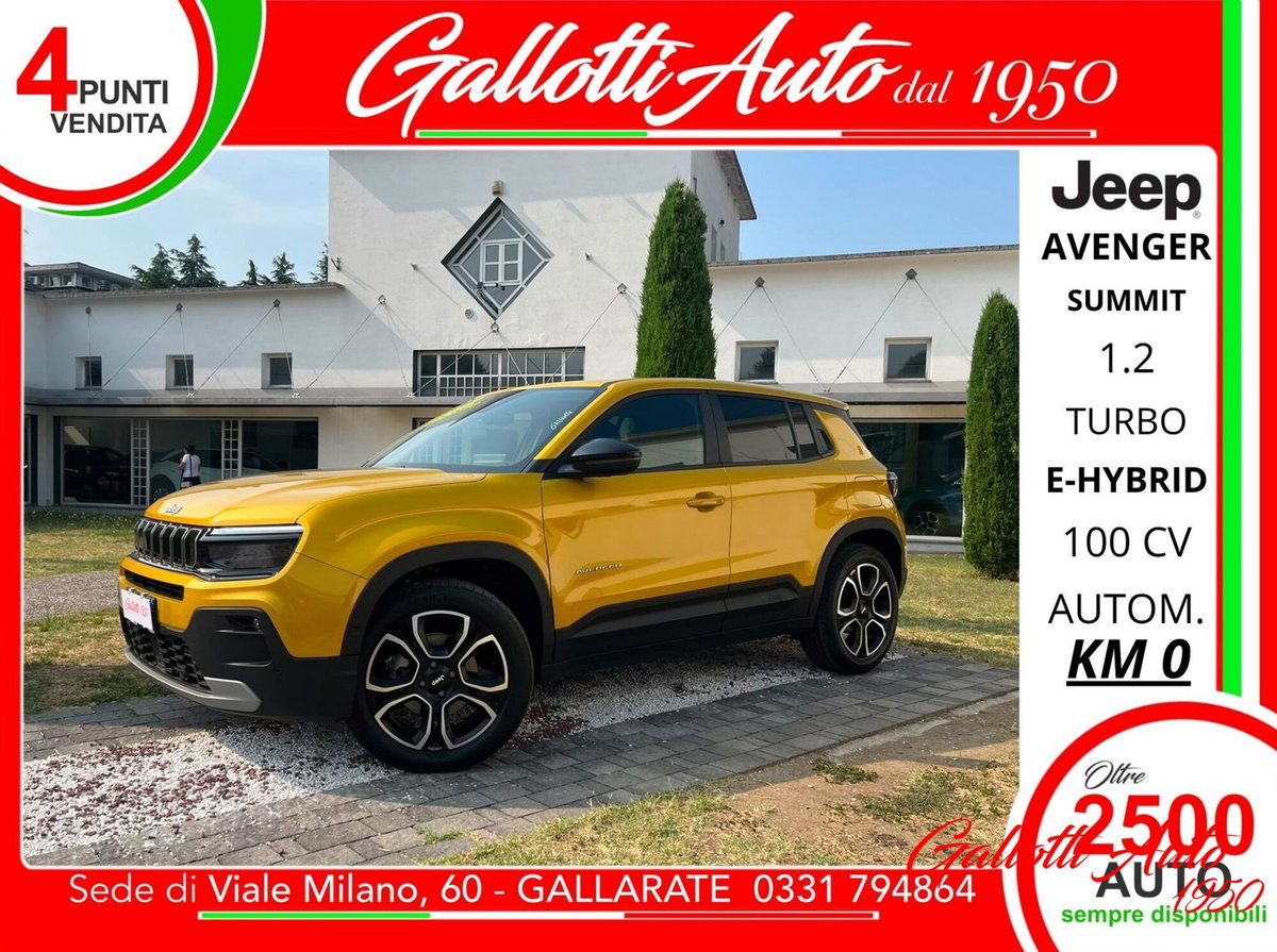 Jeep Avenger 1.2 turbo e-hybrid mhev Summit fwd 110cv edct6