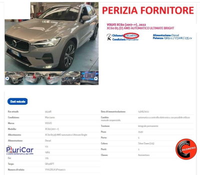 Volvo XC60 B5 (d) AWD automatico Ultimate Bright (14)