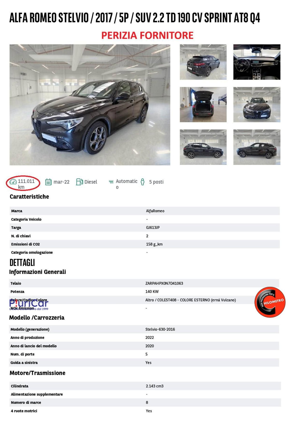 Alfa Romeo Stelvio Stelvio 2.2 Turbodiesel 190 CV AT8 Q4 Sprint (14)