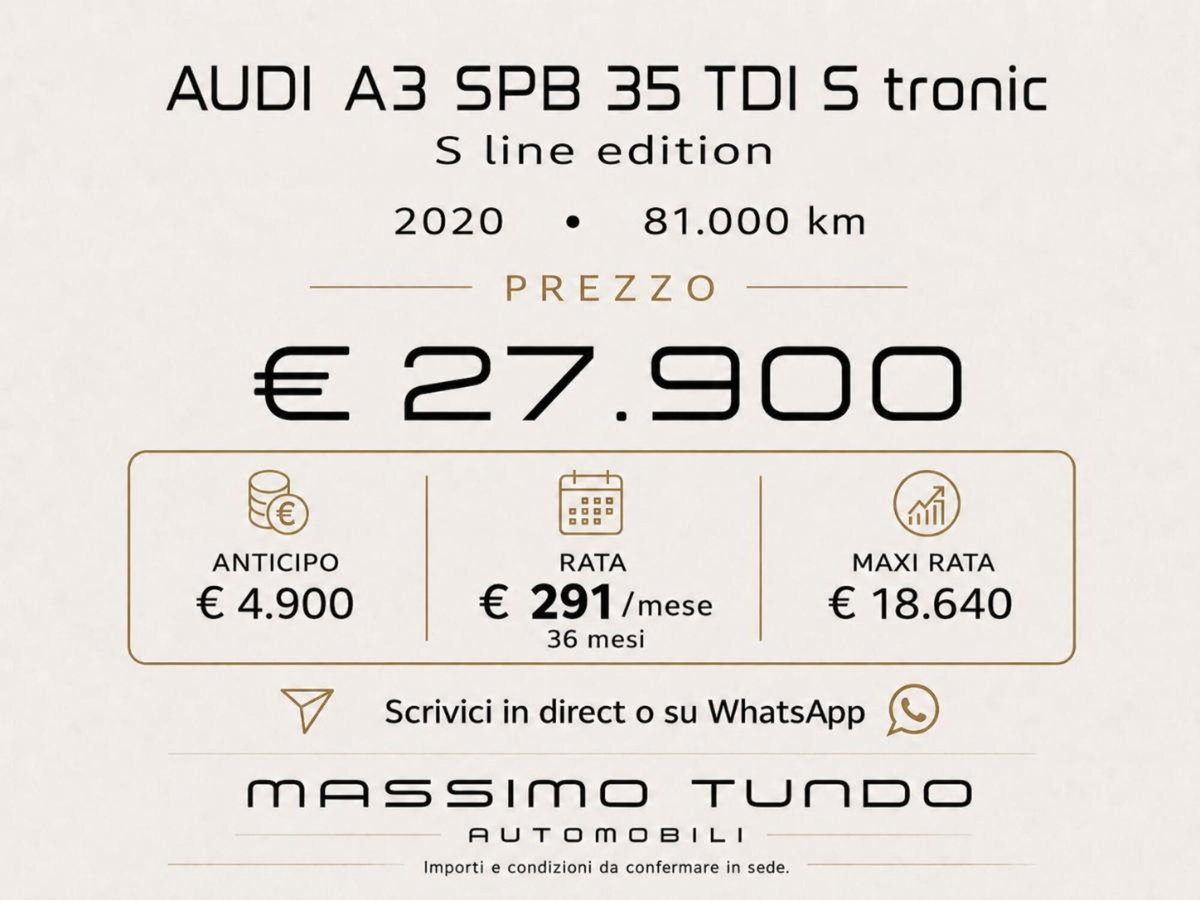Audi A3 Sportback 35 TDI S tronic S line edition (7)
