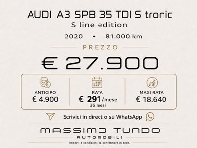 Audi A3 Sportback 35 TDI S tronic S line edition (7)