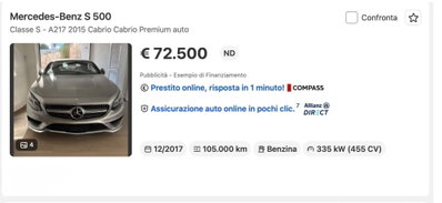 Mercedes-Benz Classe S Cabrio 500 Cabrio Maximum (20)