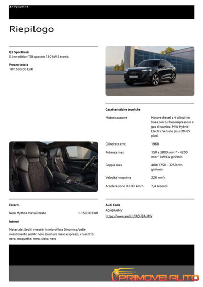 Audi Q5 Sportback 40 2.0 tdi mhev 12V S line Plus quattro s-tronic (3)