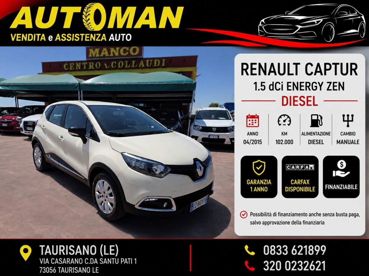 Renault Captur dCi 8V 90 CV Start&Stop Energy Intens