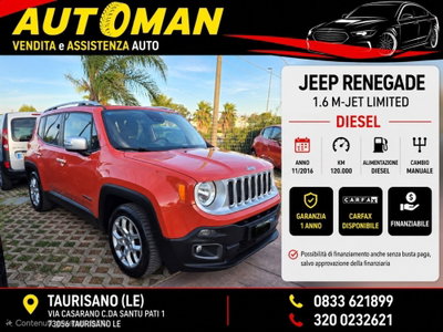 Jeep Renegade 1.6 Mjt 120 CV Limited usata