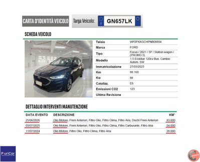 Ford Focus Station Wagon 1.5 EcoBlue 120 CV SW Active (15)