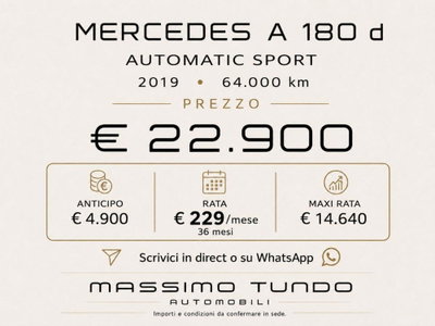 Mercedes-Benz Classe A 180 d Automatic Sport (11)