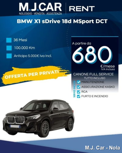 BMW X1 sDrive 18d Msport nuova