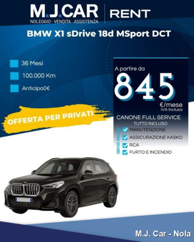 BMW X1 sDrive 18d Msport nuova