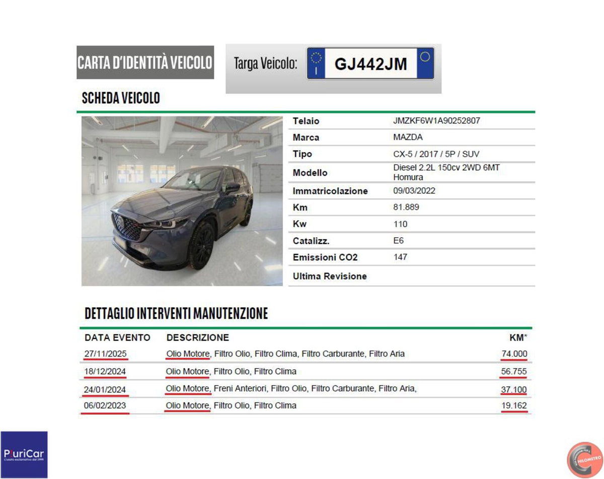 Mazda CX-5 2.2 Homura Comfort 2wd 150cv auto (14)