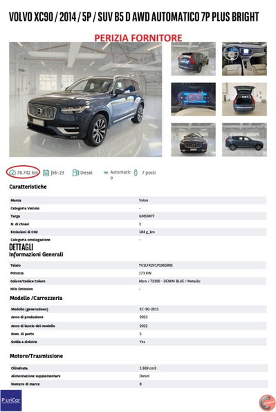 Volvo XC90 B5 (d) AWD automatico 7 posti Plus Bright (13)
