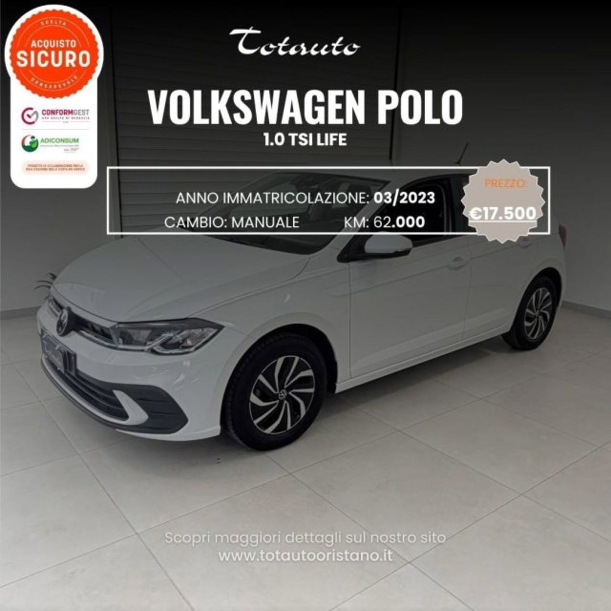 Volkswagen Polo 1.0 tsi Life 95cv