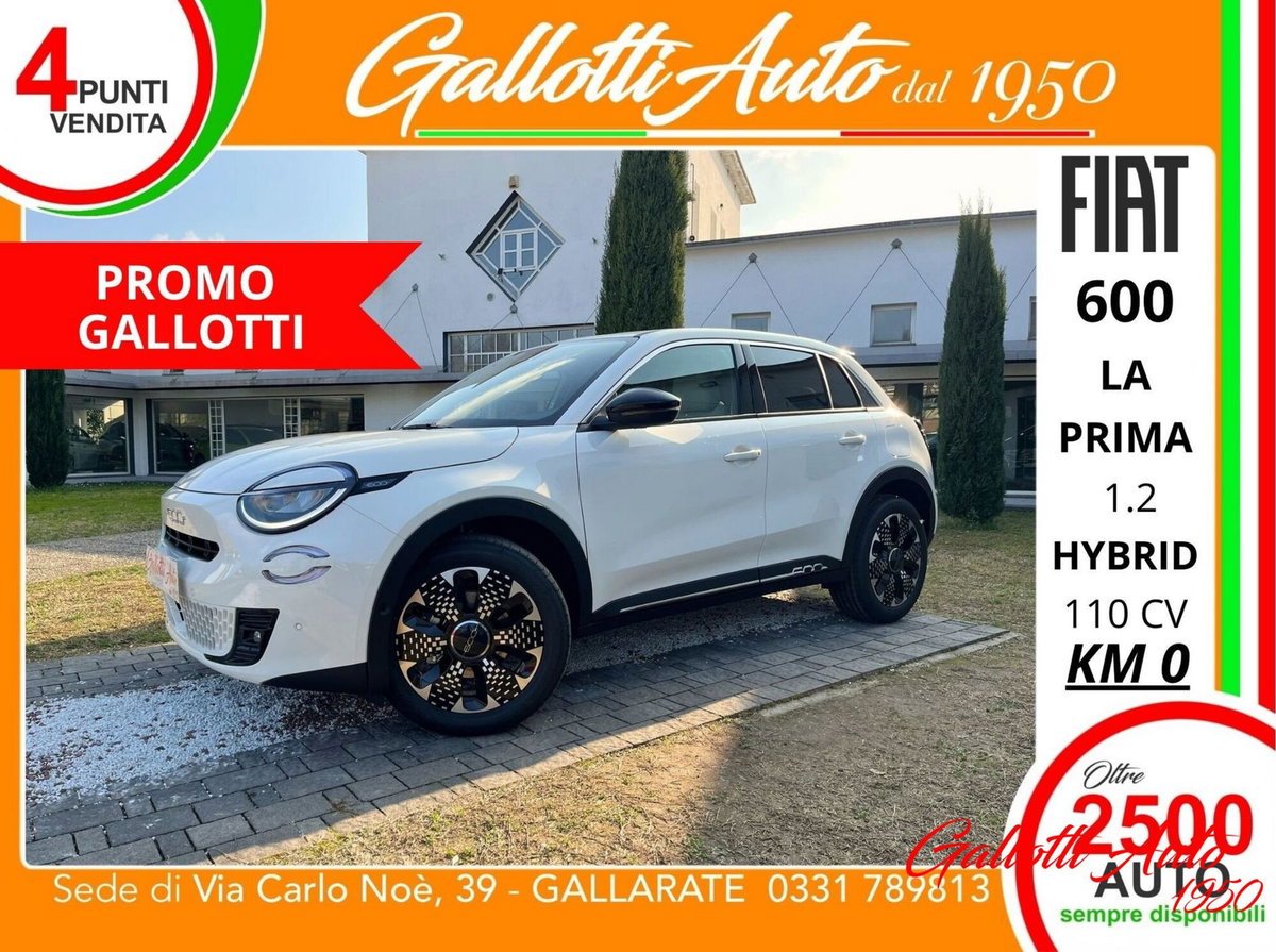 Fiat 600 1.2 hybrid La Prima 110cv auto