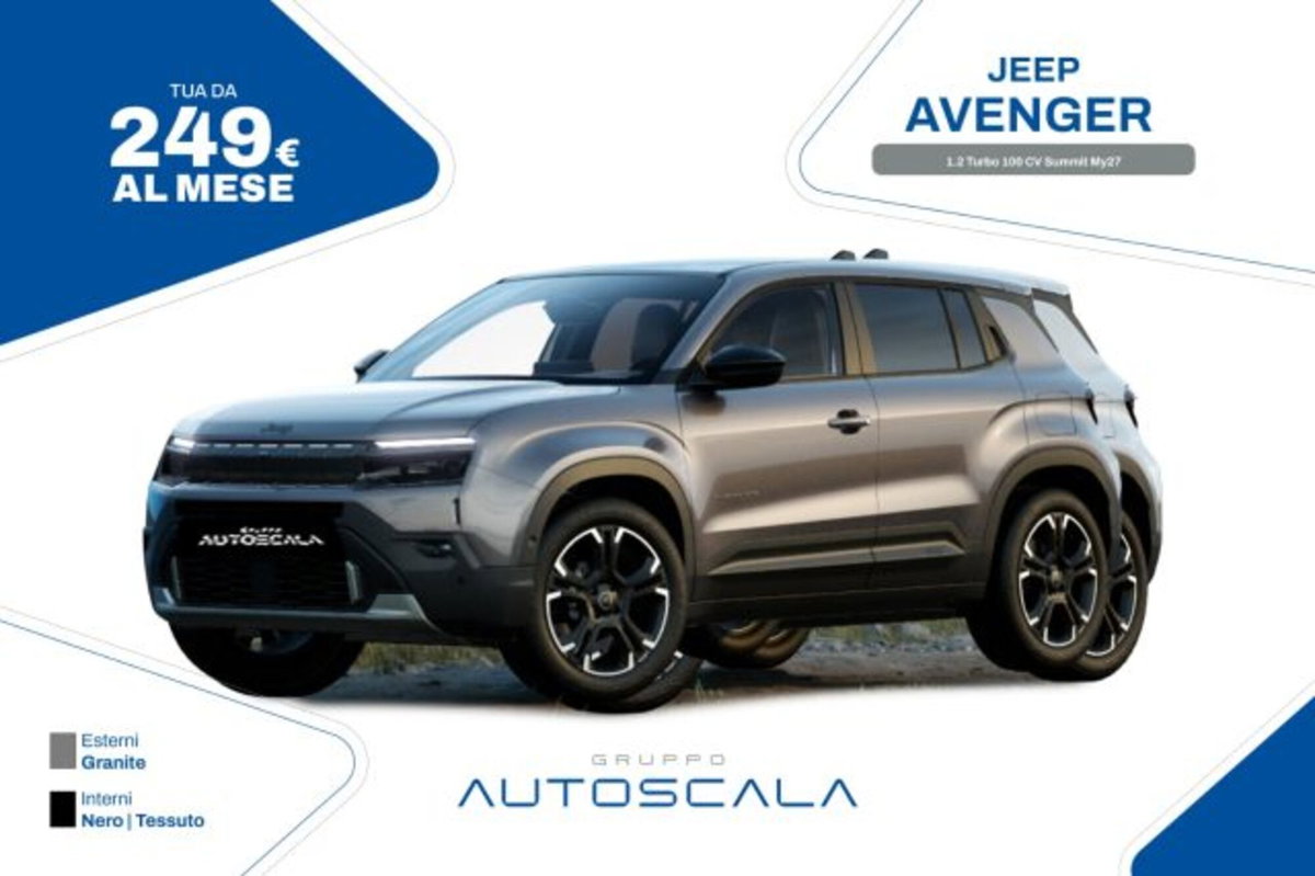 Jeep Avenger 1.2 turbo Summit fwd 100cv