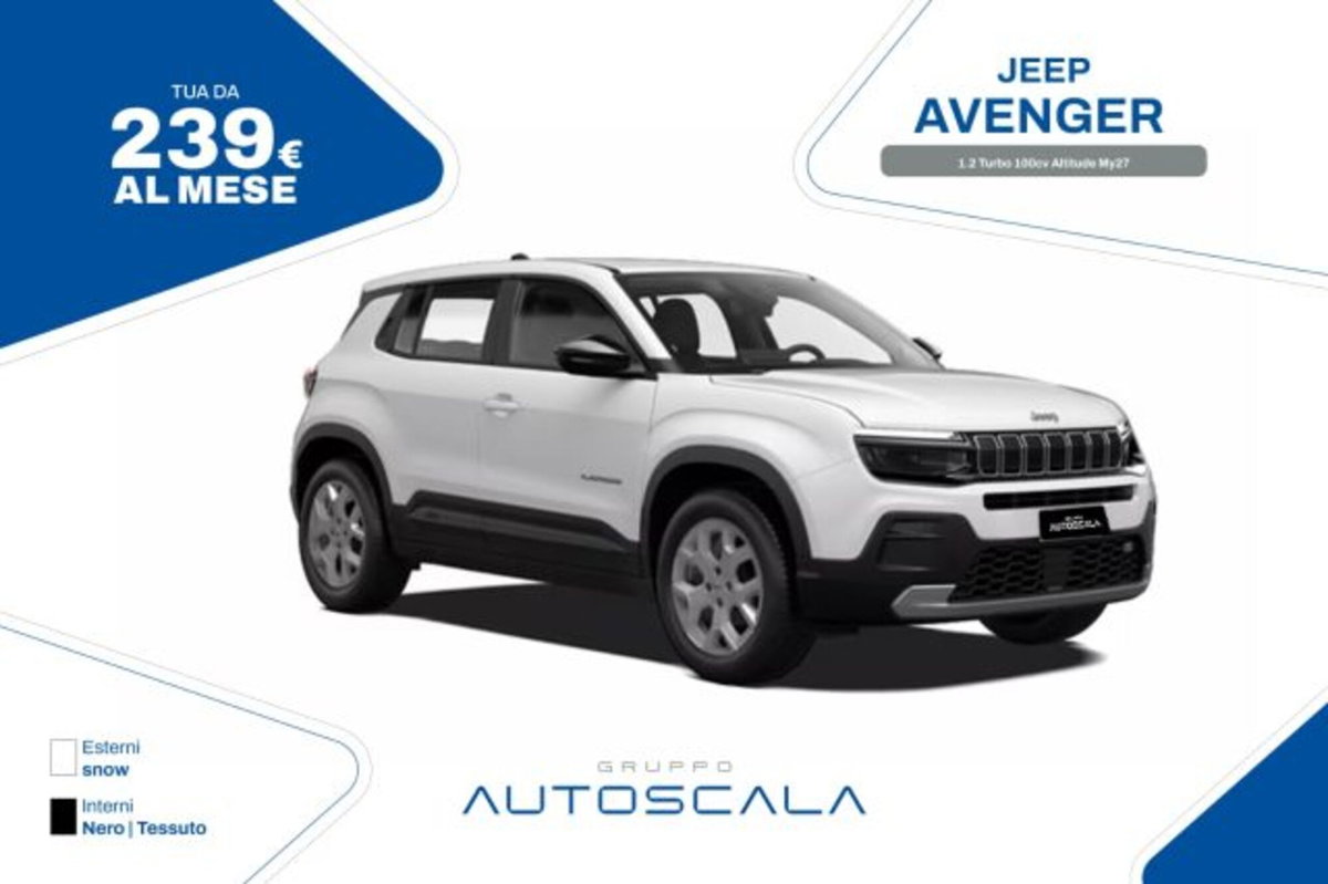 Jeep Avenger 1.2 turbo Altitude fwd 100cv
