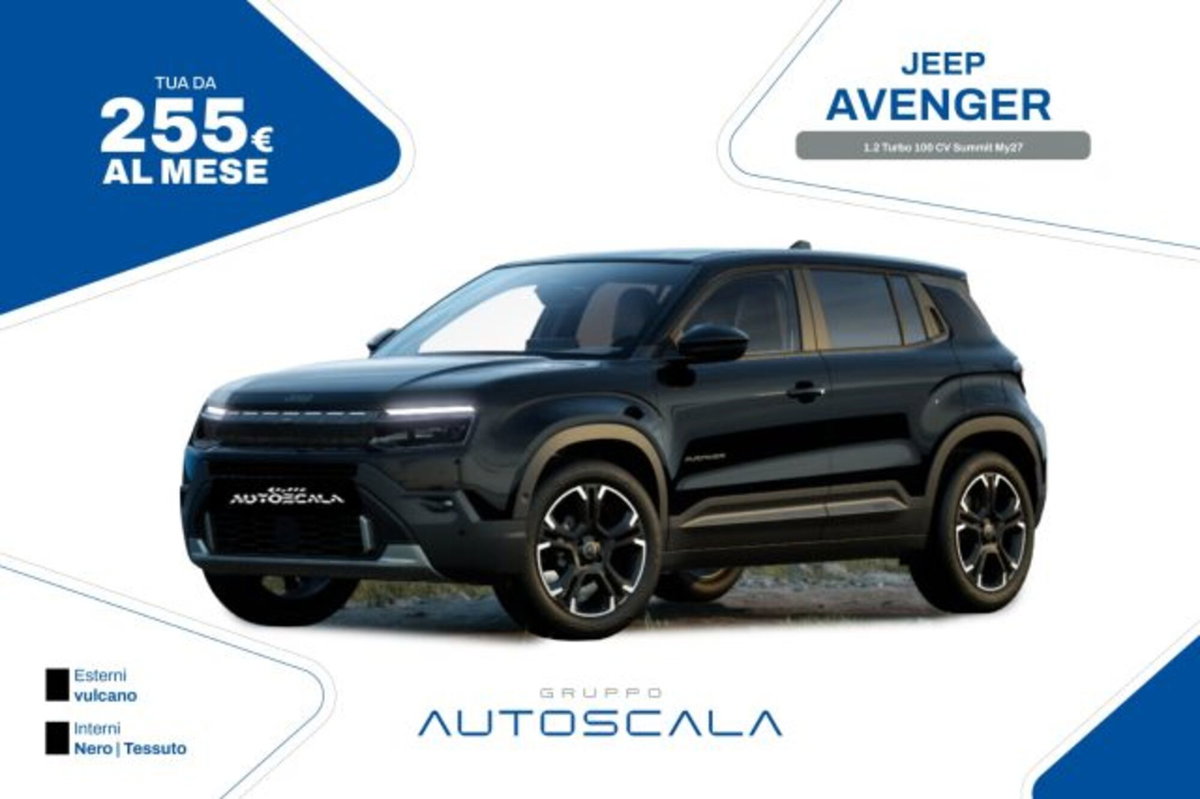 Jeep Avenger 1.2 turbo Summit fwd 100cv