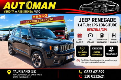 Jeep Renegade 1.4 T-Jet 120 CV GPL Longitude usata