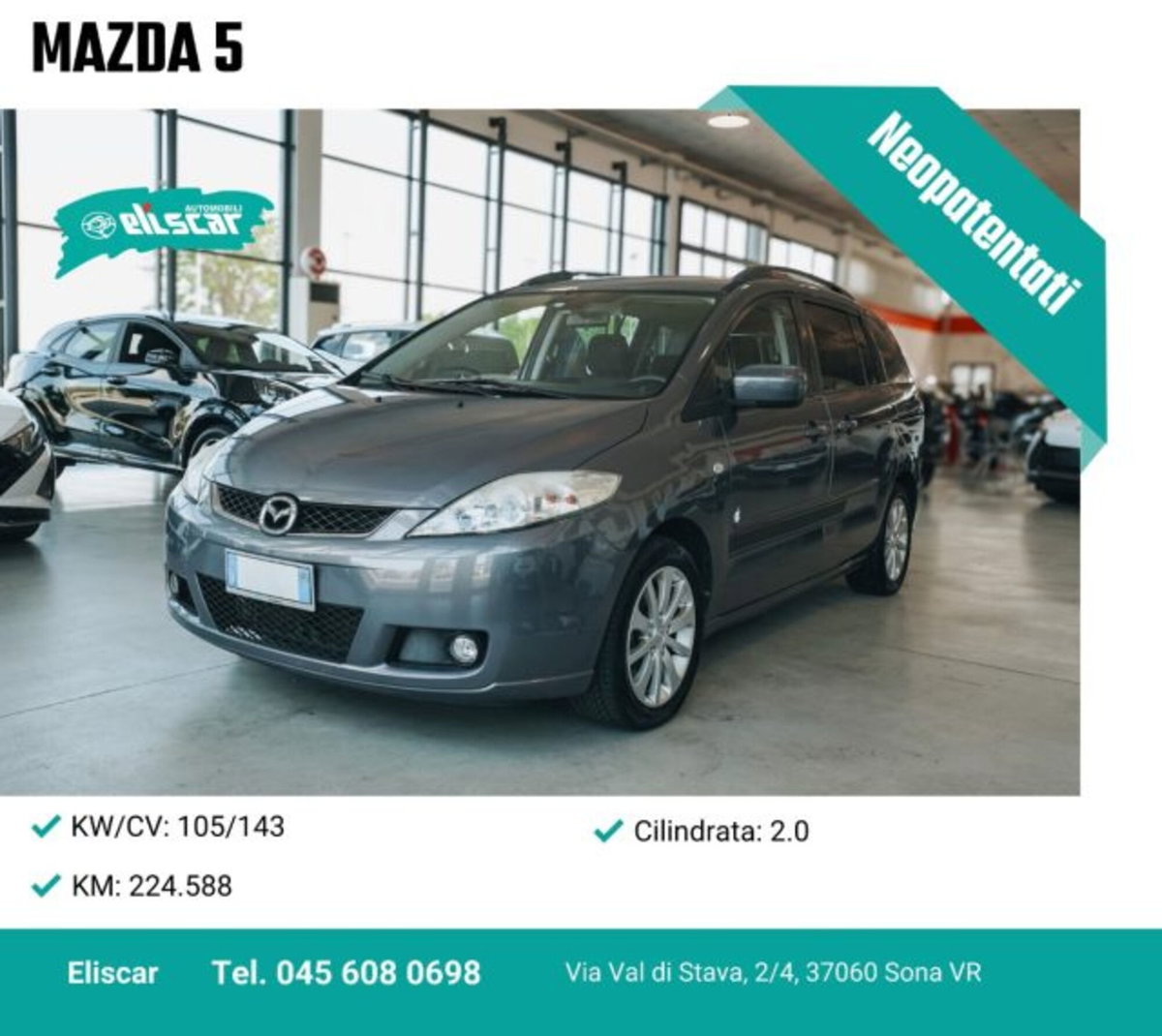 Mazda Mazda6 Hatchback MY'06 2.0 CD 16V 143CV 5p. Tour.