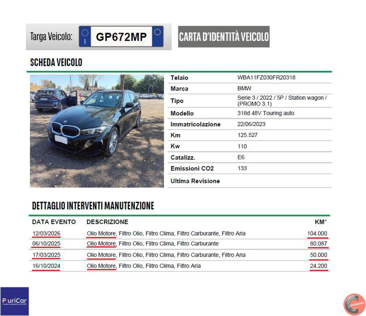 BMW Serie 3 Touring 318d  mhev 48V auto (14)