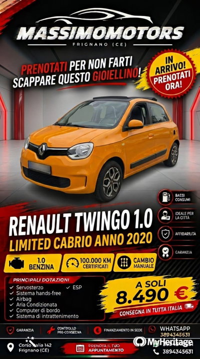 Renault Twingo SCe 65 CV Signature usata