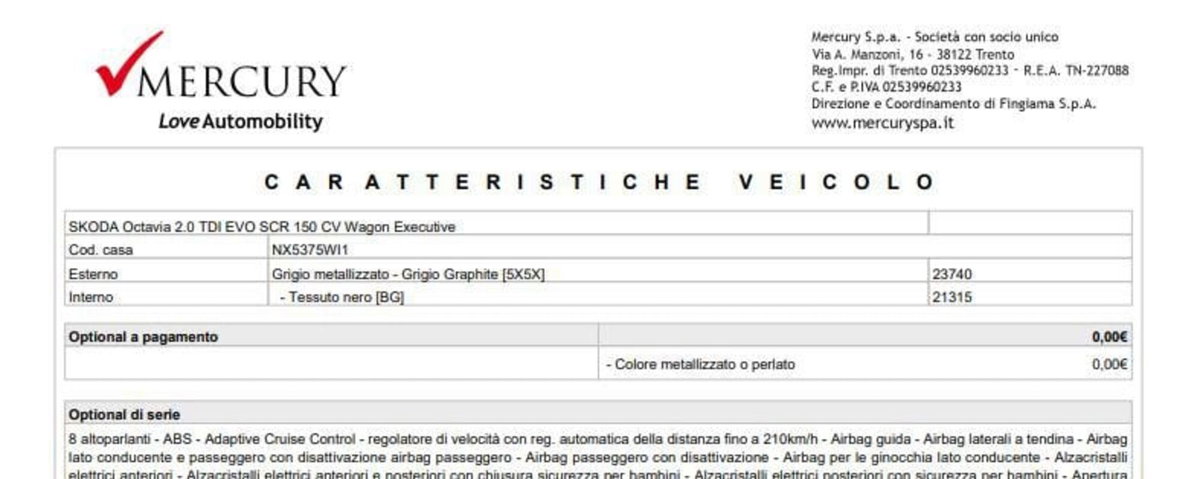 Skoda Octavia Station Wagon 2.0 TDI EVO SCR 150 CV DSG 4x4 Wagon Executive (8)
