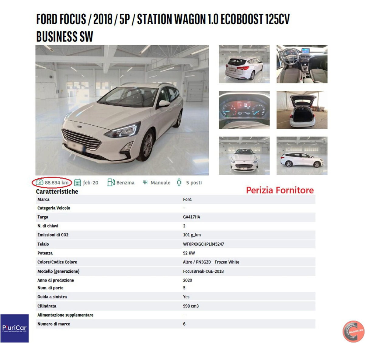 Ford Focus Station Wagon 1.0 EcoBoost 125 CV automatico SW Active (14)