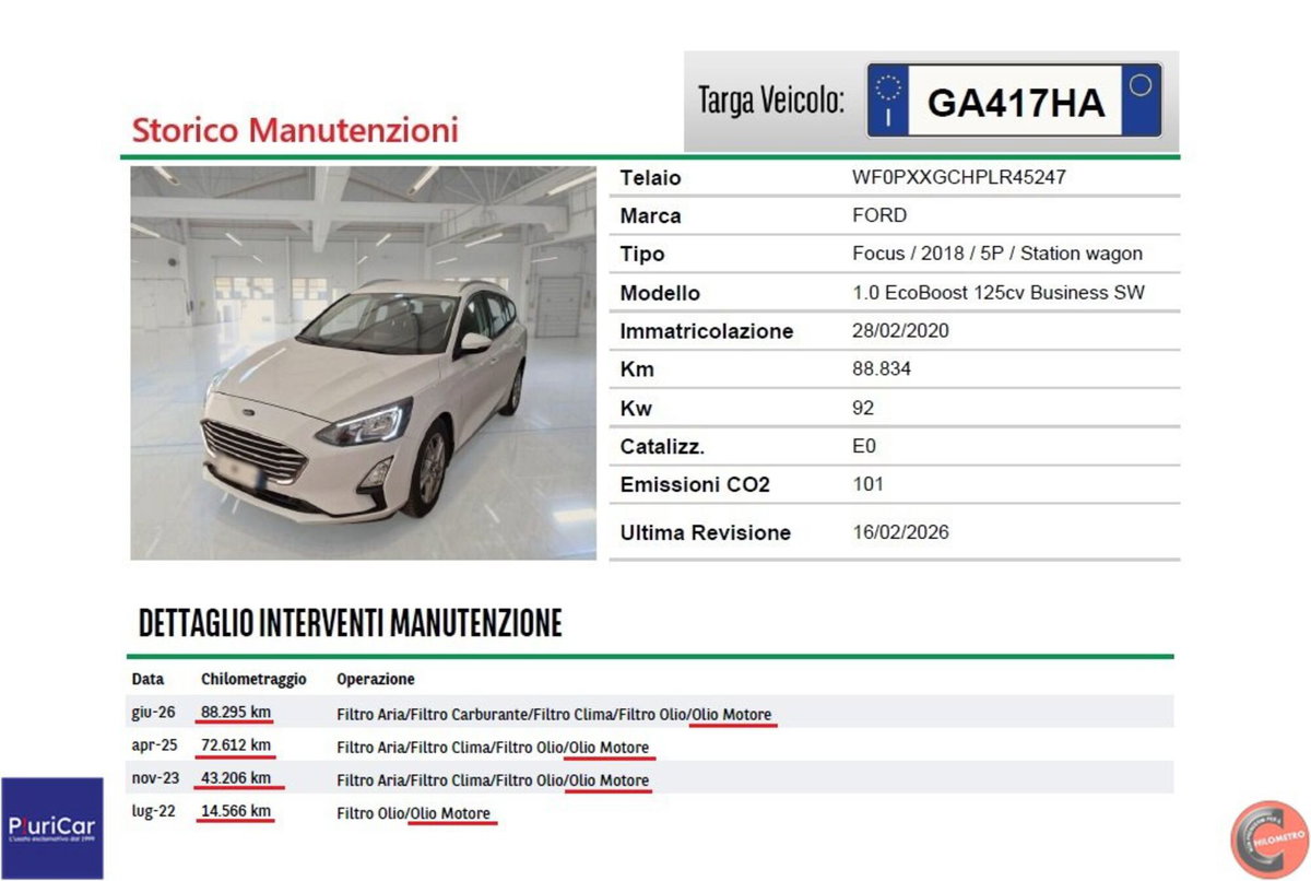 Ford Focus Station Wagon 1.0 EcoBoost 125 CV automatico SW Active (15)