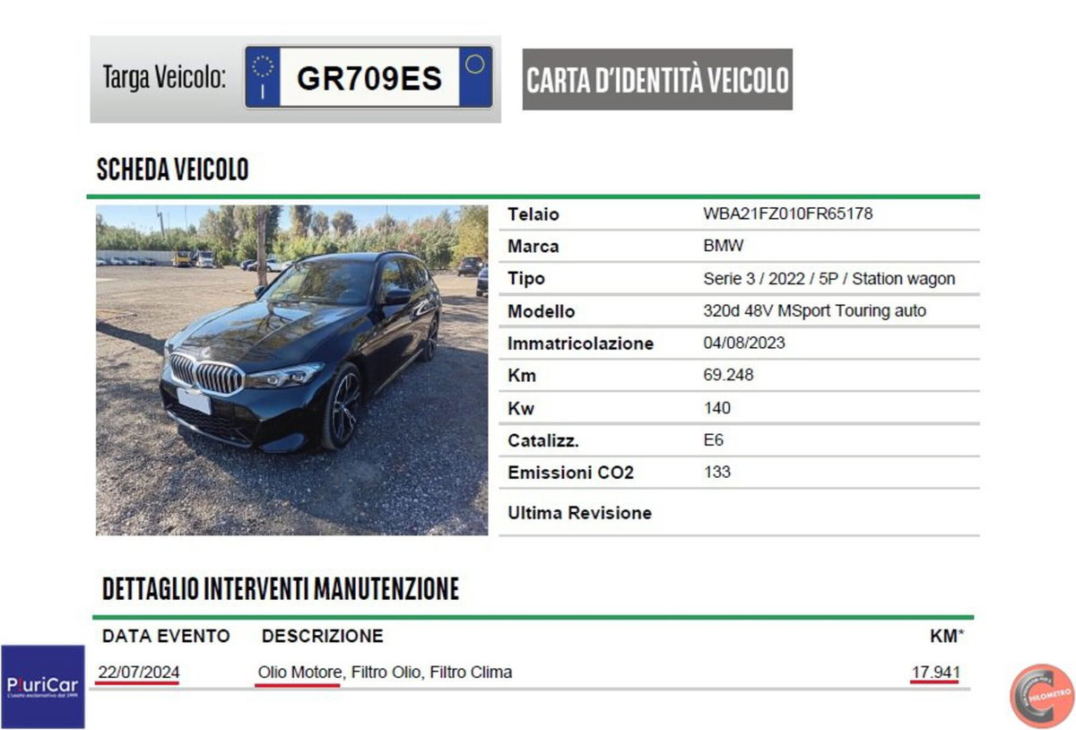 BMW Serie 3 Touring 320d  mhev 48V MSport auto (12)