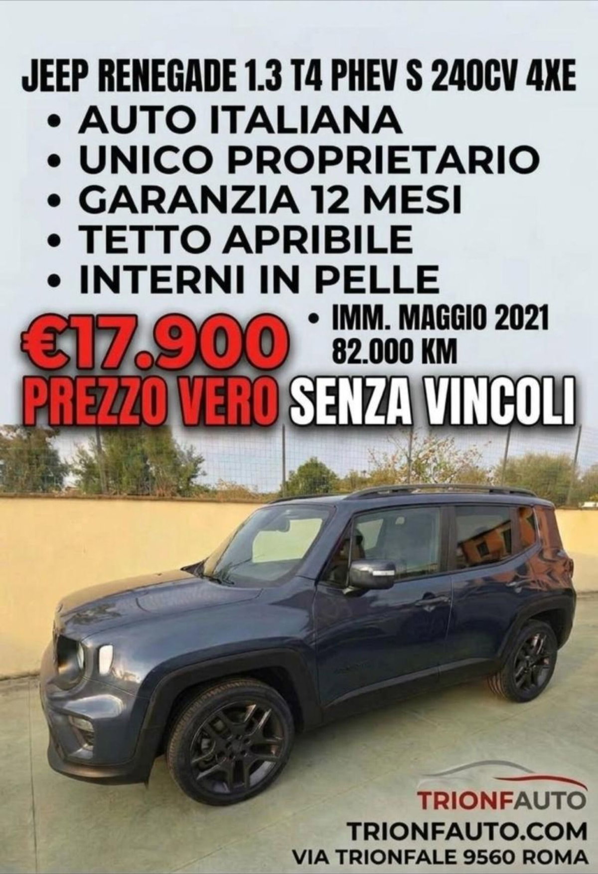 Jeep Renegade 1.3 T4 240CV PHEV 4xe AT6 S