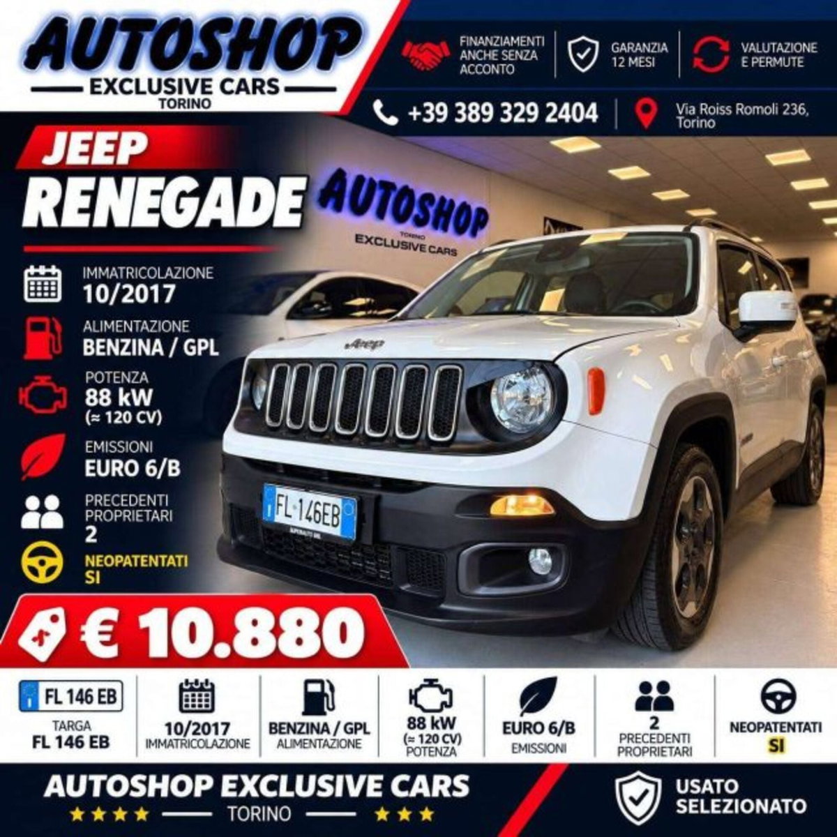 Jeep Renegade 1.4 T-Jet 120 CV GPL Longitude